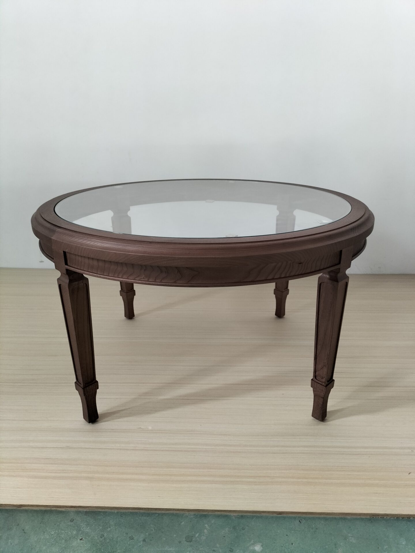 ガラス丸テーブル