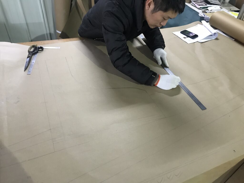 オーダーソファの型紙