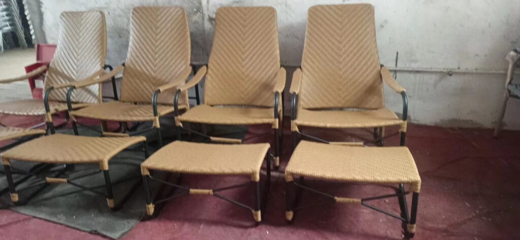 アルミフレームのガーデンチェア