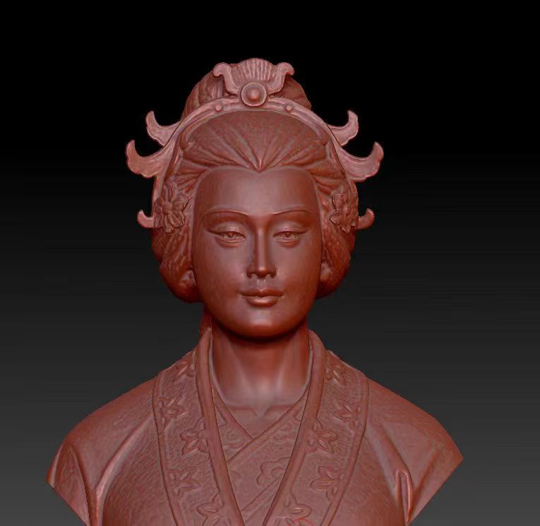 FRP製銅像に色付け