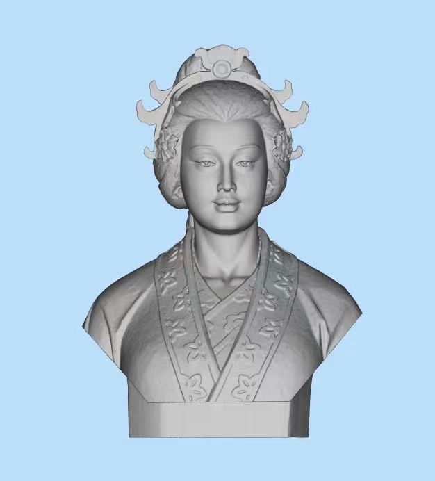 塗装前のFRP製の銅像