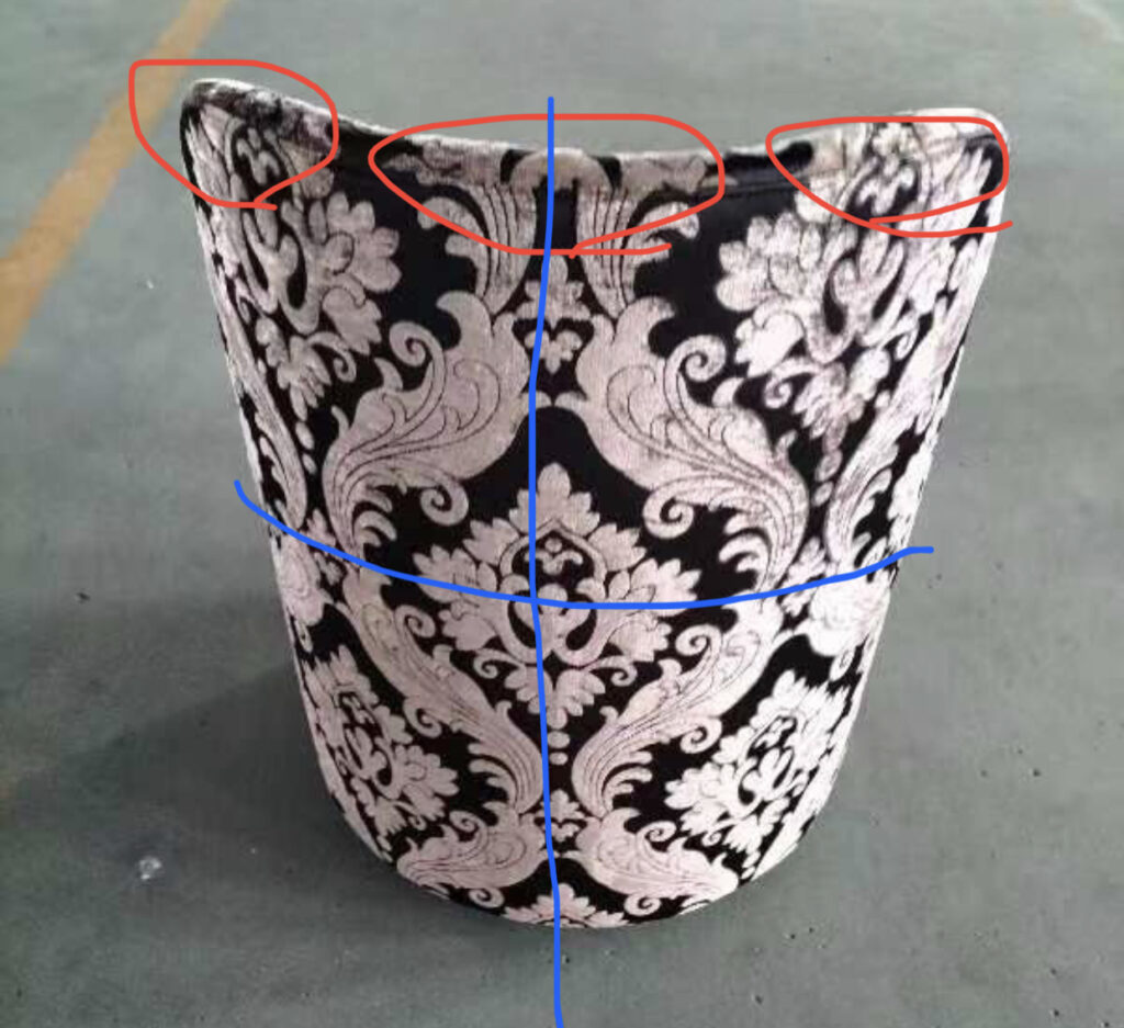 張り地の柄合わせ