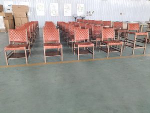 本革編み込み椅子