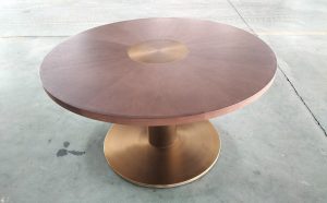 ステンレス丸脚テーブル