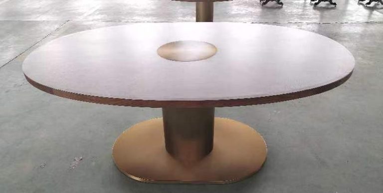 ステンレス丸脚テーブル