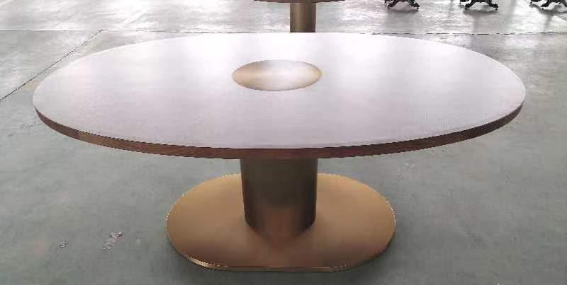 ステンレス丸脚テーブル